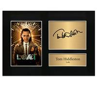 Zulu Image Tom Hiddleston Avengers Loki Movie Signed Autograph A4 Printed Photo Reproduction Print Picture Display No65, Black