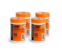 Zulu Pre-Taped Masking Film 1400mm x 30m Heavy Duty Paint Protection Film with Masking Tape Clear Static Cling Plastic Sheeting for Decorating Spray Painting Renovation DIY | (4 Pack)