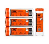 Zulu Pre-Taped Masking Film 2100mm X 20M - Heavy Duty Paint Static Plastic Dust Sheet Protection Film With Masking Tape, 4 Pack