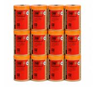 Zulu Pre-Taped Masking Paper 180mm x 25m Heavy Duty Brown Masking Paper with Adhesive Tape Paint Protection for Decorating Spray Painting Automotive DIY | (12 Pack)