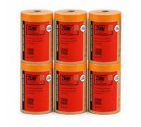 Zulu Pre-Taped Masking Paper 180mm x 25m Heavy Duty Brown Masking Paper with Adhesive Tape Paint Protection for Decorating Spray Painting Automotive DIY | (6 Pack)