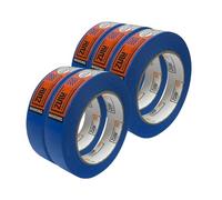 Zulu Precision Masking Tape for Painters 25mm x 50m - Multi Surface Outdoor Blue Adhesive Tape for Painting, DIY, Decorating - UV Heat Resistant, Waterproof - Up to 6mth Removal | (5 Pack)