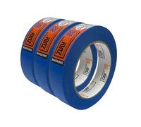 Zulu Precision Masking Tape for Painters 25mm x 50m - Multi Surface Outdoor Blue Adhesive Tape for Painting, DIY, Decorating - UV Heat Resistant, Waterproof - Up to 6mth Removal | (3 Pack)