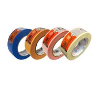 Zulu Precision Masking Tape Set For Painters 38mm X 50M - Multi Surface Adhesive Roll (Beige, Blue, Pink, Yellow), 4 Pack