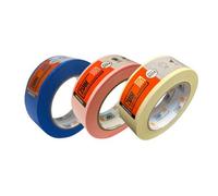 Zulu Precision Masking Tape Set For Painters 38mm X 50M - Multi Surface Adhesive Roll (Beige, Blue, Pink), 3 Pack