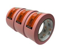 Zulu Precision Sensitive Indoor Pink Painters Masking Tape 50mm x 50m - Multi Surface Low Tack Clean Edges for All Paints - DIY, Painting, Decorating with up to 14 days Removal | (3 Pack)