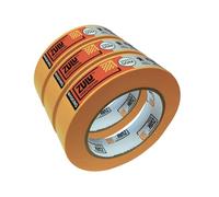 Zulu Precision Yellow Masking Tape for Painters 25mm x 50m - Multi Surface Adhesive Painters Tape - Waterproof, UV Resistant, Indoor & Outdoor - Up to 6mth Removal | (3 Pack)