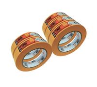 Zulu Precision Yellow Masking Tape for Painters 25mm x 50m - Multi Surface Adhesive Painters Tape - Waterproof, UV Resistant, Indoor & Outdoor - Up to 6mth Removal | (5 Pack)