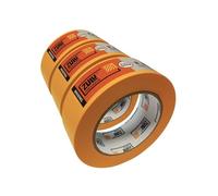 Zulu Precision Yellow Masking Tape for Painters 38mm x 50m - Multi Surface Adhesive Painters Tape - Waterproof, UV Resistant, Indoor & Outdoor - Up to 6mth Removal | (3 Pack)