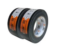 Zulu Premium Black Duct Tape 50mm x 50m - Strong Adhesive, Heavy Duty Tape for Decorating Builders DIY Renovating - Waterproof, UV Resistant, Indoor & Outdoor | (2 Pack)