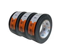 Zulu Premium Black Duct Tape 50mm x 50m - Strong Adhesive, Heavy Duty Tape for Decorating Builders DIY Renovating - Waterproof, UV Resistant, Indoor & Outdoor | (3 Pack)