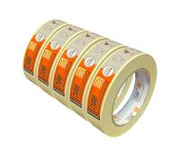 Zulu Premium Masking Tape for Painters 25mm x 50m - Multi Surface Indoor Adhesive Painters Tape - DIY Decorating Rennovation Crafts Arts | (5 Pack)