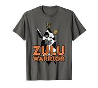 Zulu Warrior Shield Costume Spear Knobkerrie South Africa T-Shirt