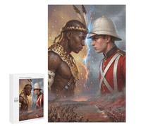 Zulu Warrior Vs. British Soldier Jigsaw Puzzle, 1000 PCS, Indoor Activity for The Home, A Mindful Leisure Activity for Puzzle Lovers, at Home