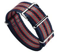 ZULUDIVER Apex Military Watch Strap - Heavy Duty Polyester, Waterproof & Durable, Soft Comfort Weave, Stainless Steel Hardware, Admiral Bond, 20mm