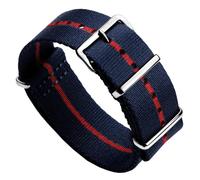 ZULUDIVER Apex Military Watch Strap - Heavy Duty Polyester, Waterproof & Durable, Soft Comfort Weave, Stainless Steel Hardware, Redline, 22mm