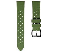 ZULUDIVER AquaWave Rubber Divers Watch Strap with Premium Pin Buckle. Saltwater, Harsh Environment, and UV Resistant. Replacement Mens Wristwatch Strap. Unique Design. Lagoon Green - 22mm