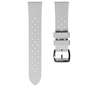 ZULUDIVER AquaWave Rubber Divers Watch Strap with Premium Pin Buckle. Saltwater, Harsh Environment, and UV Resistant. Replacement Mens Wristwatch Strap. Unique Design. Coconut White - 22mm