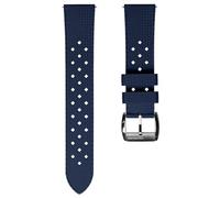 ZULUDIVER AquaWave Rubber Divers Watch Strap with Premium Pin Buckle. Saltwater, Harsh Environment, and UV Resistant. Replacement Mens Wristwatch Strap. Unique Design. Ocean Blue - 20mm