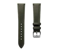 ZULUDIVER Mayday Regatta Sailcloth Watch Strap, Quick Release Spring Bars, Brushed Buckle [Kombu Green, Beige Sand Stitching, 20mm]