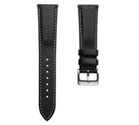 ZULUDIVER Mayday Regatta Sailcloth Watch Strap, Waterproof Rubber Dive Strap, Quick Release Spring Bars, Brushed Buckle (Pirate Black, Beige Sand Stitching, 20mm)