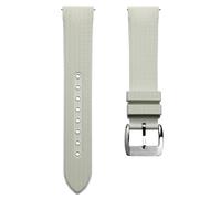 ZULUDIVER StormForce Rubber Watch Strap - HNBR High-Performance Rubber, Waterproof Dive Strap, Quick Release, Sweat-Resistant, Vintage White + Lume, 22mm