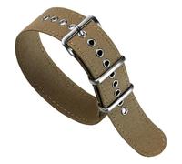 ZULUDIVER Warrior Canvas Watch Strap - 1973 Military Style, Cotton Canvas, Durable Single Pass, Stainless Steel Buckle, Vintage Field Watch Strap, Desert Sand, 22mm