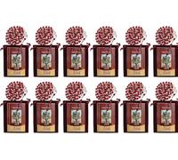 Zuluf 12 Pack Rose Petal Rosaries, Scented Catholic Prayer Beads, Unisex, Zinc, Wood, Bulk Floral Christian Set