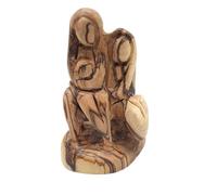 Zuluf Olive Wood Nativity Statue 3.7" - Flight to Egypt Scene Small Hand Carved Holy Family Bethlehem Art HOF039