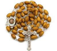Zuluf Olive Wood Rosary with box and with Soil from the Holy Land - ZROS001