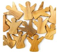 Zuluf Set of 12 Olive Wood Comfort Angels - Funeral Gifts for Guests, Memorial Keepsakes, Celebration of Life Favors | Sympathy Blessing Tokens from Bethlehem - In Loving Memory Recuerdos