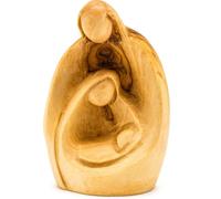 Zuluf Very Small Wooden Carving of The Holy Family - Joseph, Virgin Mary & Jesus, Ideal Religious Gift, Housewarming & New Home Decor, 3.1 inches