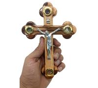 Zuluf Wall Catholic Orthodox Cross With Elements And Crucifix Holy Land 18cm - CRS035