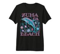 ZUMA Beach CA Dolphin Colorful Beach Souvenir Premium T-Shirt