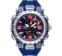 ZUMAHA New Multifunction Digital Watch with Large Dial, LED Backlight Sports Watch, Analog-Digital Display Outdoor Waterproof Military Watch Wrist Watch