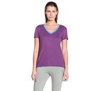 Zumba Fitness Women's Dip it Low V-Neck T-Shirt - Cut and Paste Purple, Large