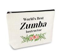 Zumba Instructor Gifts Zumba Gift for Women Makeup Bag Zumba Teacher Appreciation Gift Zumba Dance Fitness Gift Thank You Gift for Zumba Teacher Coach Instructor Cosmetic Bag Travel Toiletry Bag