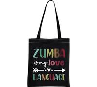 Zumba Lover Gift Zumba Teacher Appreciation Gift Zumba is My Language Zumba Dance Fitness Instructor Coach Gift Makeup Bag (Zumba Tote EU)