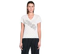 Zumba Wear Women's Oh-So-Comfy Burnout V-Neck T-Shirt - Wear It Out White, Large