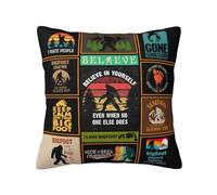 ZUMBULKJ Bigfoot Gifts for Men, Big Foot Sasquatch Gifts for Men, Sasquatch Gifts, Bigfoot Sasquatch Gifts for Kids, Adults, Funny Big Foot Gift for Women Throw Pillow Cover 18"X 18"