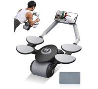 Zumhigh Upgraded Automatic Rebound Ab Roller with Elbow Support & Timer, Home Gym Ab Wheel for Core Training, Includes Knee Pad, Easy Assembly, Abs Workout Equipment for Men & Women