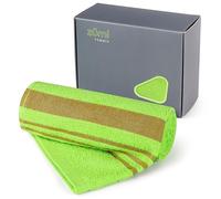 Zumi MINI 100% Cotton Camping Travel Towel - Small, Ultralight, Fast Drying, Highly Absorbent, Soft and Gentle on The Skin, Safe for The Planet (28" x 13" Green)