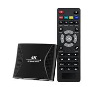 ZUMKUNM 4K Ultra-HD Digital Media Player - Auto Play & Loop USB & MicroSD, No Wi-Fi Required, Supports USB up to 8TB & MicroSD 1TB, HDMI 4K H.265 Media Player for Displays & Signage