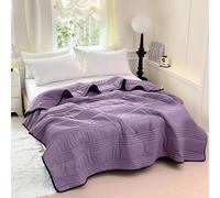Zumylea Comfy Sleepers Cooling Blanket, Cooling Blankets for Hot Sleeper, Comfy Sleepers Ice Cool Calming Blanket, Soft and Skin-Friendly Summer Quilt (Purple, L（180cm*200cm/72inx79in）)
