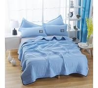 Zumylea Comfy Sleepers Cooling Blanket, Cooling Blankets for Hot Sleeper, Comfy Sleepers Ice Cool Calming Blanket, Soft and Skin-Friendly Summer Quilt (Blue, L（180cm*200cm/72inx79in）)