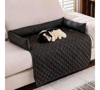 Zumylea Heatrelief Cooling Dog Bed, Self Cool Dog Sofa Mat with Ice Silk Fabric, Durable&Easy to Clean Pet Coolings Mat for Kennel, Sofa, Bed, Floor, Car (Black, XL（35.4 * 47.2in/90 * 120cm）)