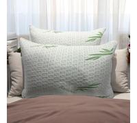 zumzams High Density Memory Foam Pillow with Soft Bamboo Aloe Vera Cover Orthopedic Bed Pillow Memory Foam neck Pillows for Sleeping Pillow for Neck Pain (Pack of 1(70cm x 40cm))
