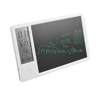 Zunate 10 Inch LCD Writing Tablet, Drawing Pad Doodle Board Erasable with Digital Clock Calendar for Office Business Home (White)