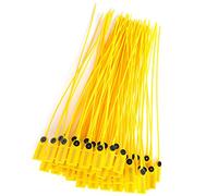 Zunate 100pcs 40cm Yellow Lock Strap Safety Seals | Pull Tight One Time Use, Tamper Evident Locking, High Strength Breakaway Tag, Container Door Marker