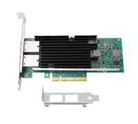Zunate 10Gb PCIe Network Card, Dual RJ45 Port PCI E Ethernet LAN Adapter with X540-T2 Controller, PCIe 3.0 X8 Interface, for Wins Linux ESXi ISCSI FCoE NFS